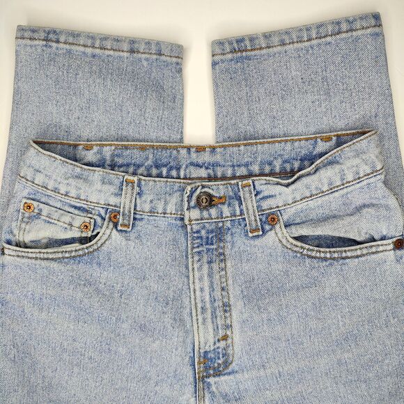 Vintage 90s Levi's 550 Relaxed 28x30 Fit Tapered Leg USA Made Denim Blue Jeans - Picture 1 of 8